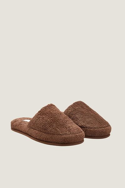 İrya Solena 100% Cotton Towel Unisex Slippers Mocha