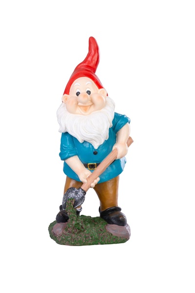 SGTT Garden decoration, Dwarf with shovel, synthetic resin, 13.5x13x31 cm