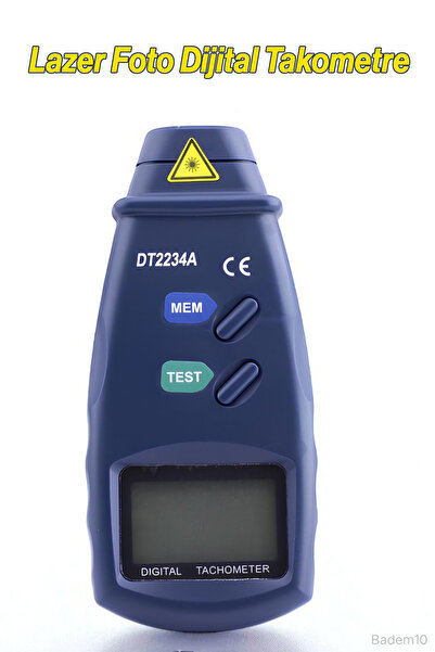 Badem10 Dijital Lazer Takometre Motor Sanayi Tipi Makine Hassas Devir Ölçer R...