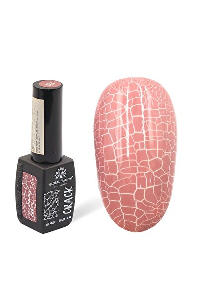 global fashion طلاء أظافر جل كراكل 8 مل - 12 لونًا نابضًا بالحياة، تأثير تشقق...
