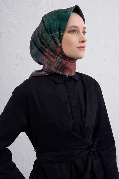 Armine Silk Scarf 9420D (Twi̇ll)-87