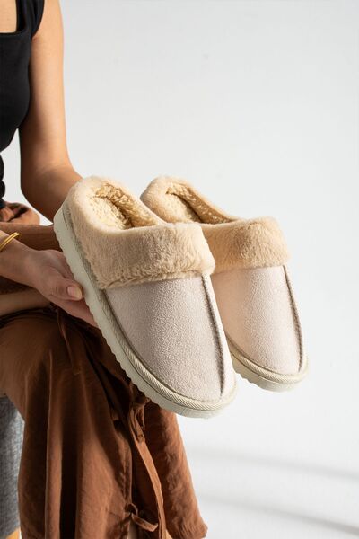 STOCON Women's Indoor Slippers Teddy Bear Figured Plush Indoor Slippers Do Not Make Sound Sole Warm Stylish Design Stc1147