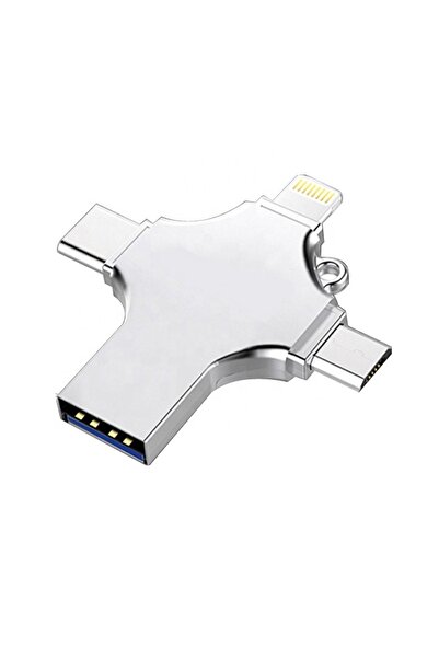 gaman 4 in 1 Flash Memory USB / Type-C/Micro USB /Lightning Input Apple Compatible