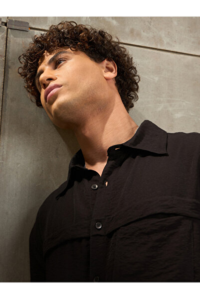 Sassafras By Styli Men Black Relaxed Fit Shirt