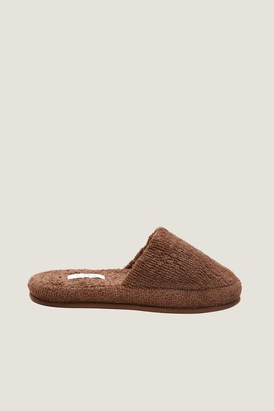 İrya Solena 100% Cotton Towel Unisex Slippers Mocha