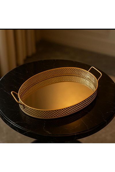 decovien Mirror Metal Tray