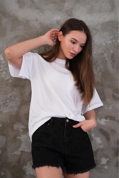 HG MODA Γυναικείο μπλουζάκι oversized Basic