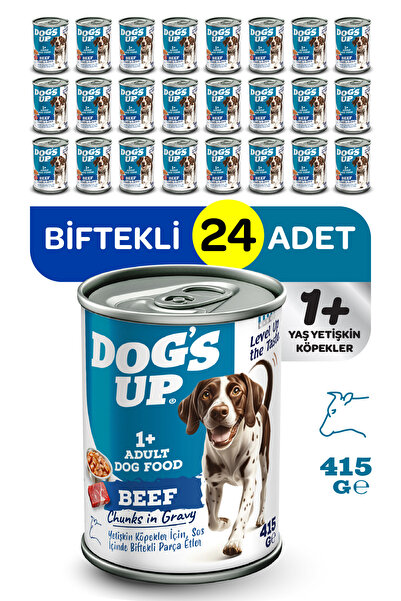 Dog's Up Dogs Up Yaş Yetişkin Köpek Maması Biftekli 415gr 24Lü
