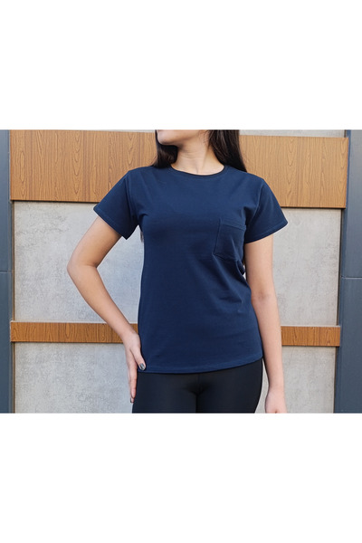 siyalife Crew Neck Pocket Detailed Women's T-Shirt