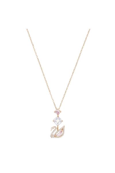Swarovski 5473024 Kolye Dazzling Swan:Necklace Y Czmo/Ros
