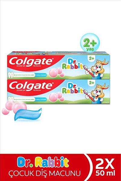Colgate Dr. Rabbit Bubblegum 50ml Çocuk Diş Macunu x2
