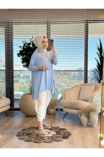 ALANURMODA Tunic with Stone Print Detail
