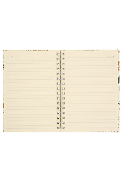 Chi-Chi Papers A5 Lined Spiral Notebook |   Handmade, 96 Sheets, Ivory Paper