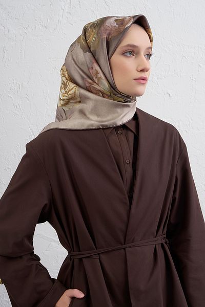 Armine Silk Scarf 9419D (Twi̇ll)-35