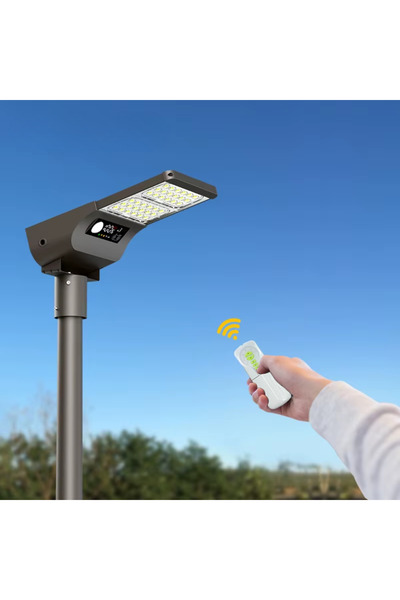 LDM Lampă solară hibridă +230V, 200W 9000LM CCT, Osram LED, autonomie 36h, pentru iluminat public