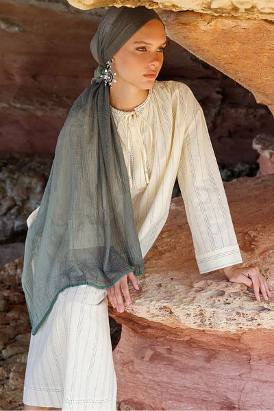 Mooncorn Gradient Muslin Shawl Çağla