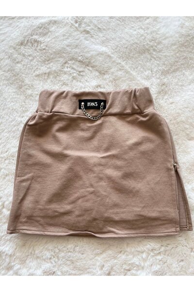 Nickel Zippered Short Skirt