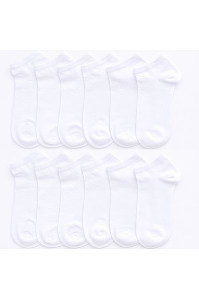 hefox 12 Pairs Men's Seamless Toe Cotton Ankle Length Basic Booties Socks
