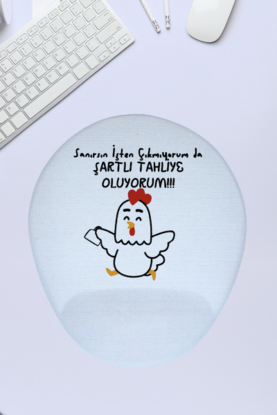 qoeuyl boutique I'M Not Leaving Work I'M Getting Fired Printed Fun Oval/Rectangular Mousepad with Wrist Support