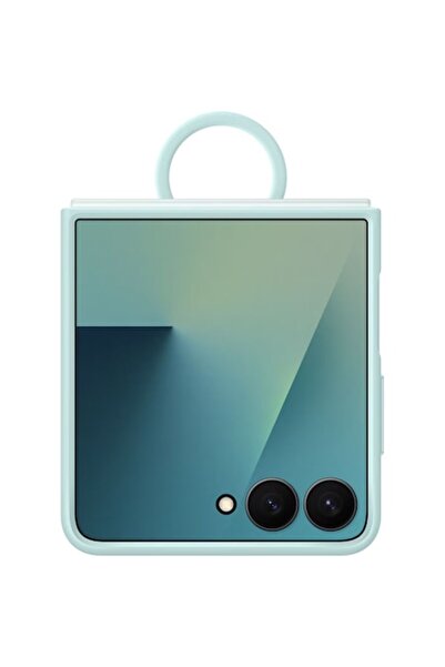 Samsung Carcasă din silicon cu inel pentru Galaxy Flip7, culoare mentă