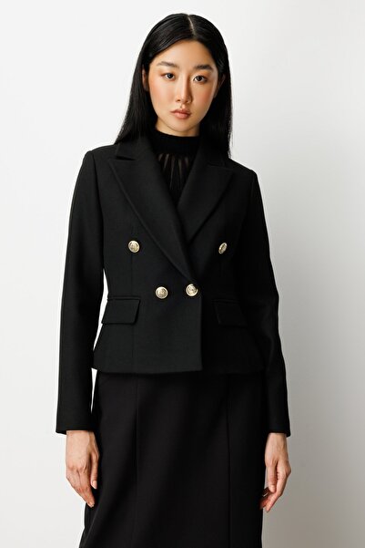 Ekol Kruvaze Yaka Kaşe Ceket