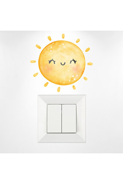 Bimotif Priz sticker 10x15 cm, Güneş