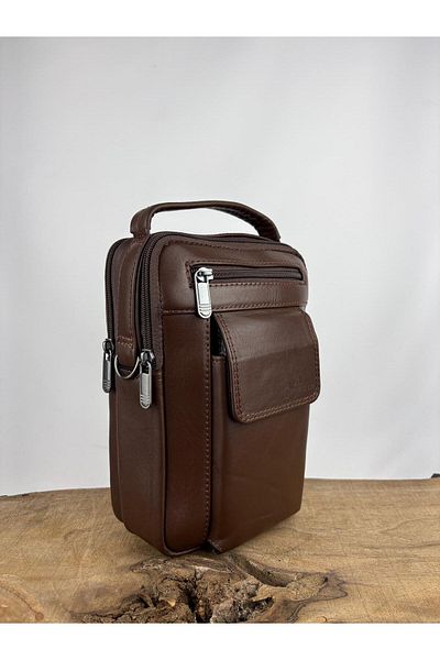 özdemirler deri Genuine Calfskin Handbag Brown