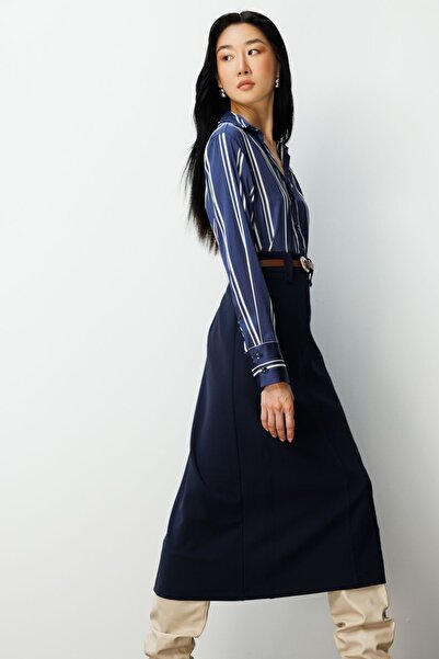 Ekol Midi Skirt with Waist Belt