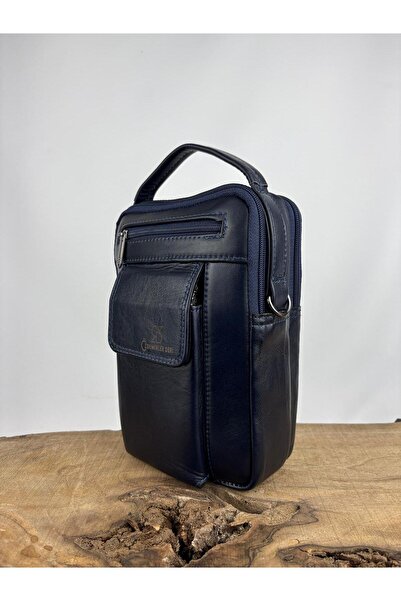 özdemirler deri Сумка з натуральної шкіри телячої синього кольору