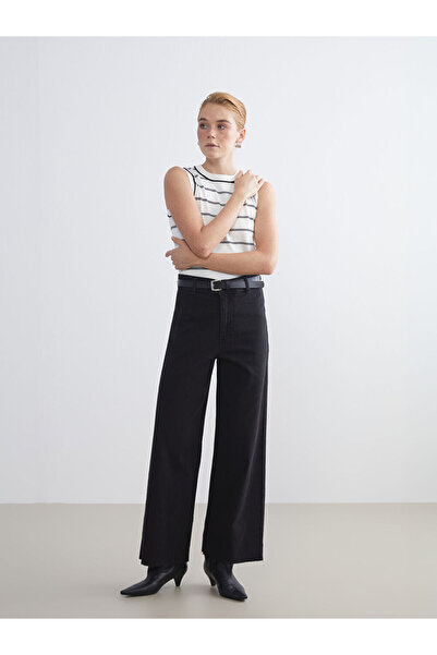 LC Waikiki Black Wideleg Women's Jeans