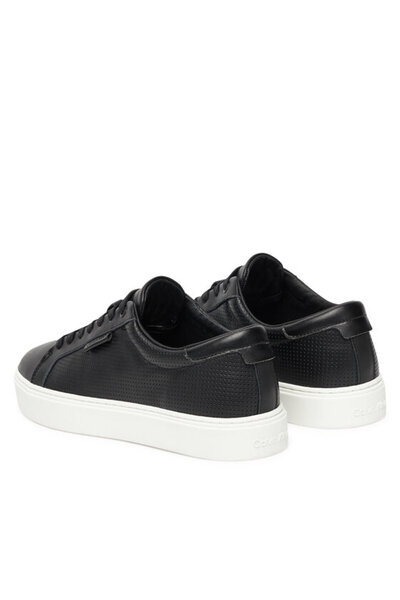 Calvin Klein Erkek Rahat Düz Taban Düşük Bilekli Nefes Alabilir Dış Yüzey Tasarımlı Siyah Sneaker HM0HM01870-0GM