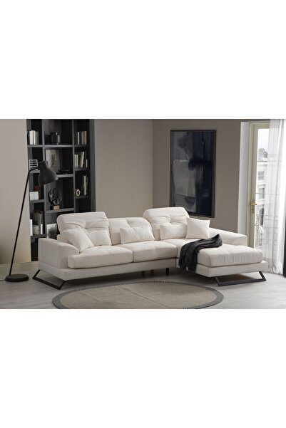 Vivense FRİDO KÖŞE KOLTUK ŞÖNİL BEYAZ, SAĞ KÖŞE