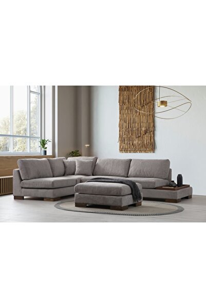 Vivense TULİP KÖŞE KOLTUK ŞÖNİL GRİ, SOL KÖŞE