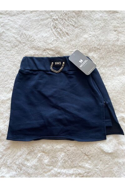 Nickel Zippered Short Skirt