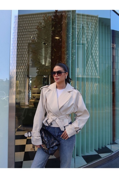 ESRAHELVACI Belted Short Trench