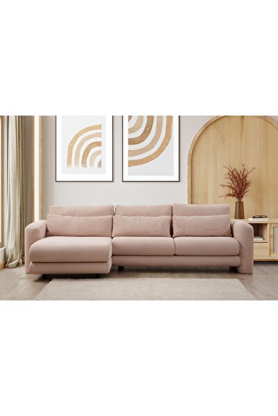 Vivense LİLLY FİTİLLİ KÖŞE KOLTUK, PEMBE, SOL KÖŞE