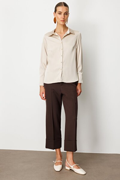 Ekol Cămașă din satin cu nasturi în față