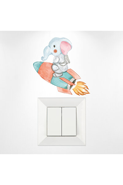 Bimotif Priz sticker 10x15 cm, Fil ve Roket