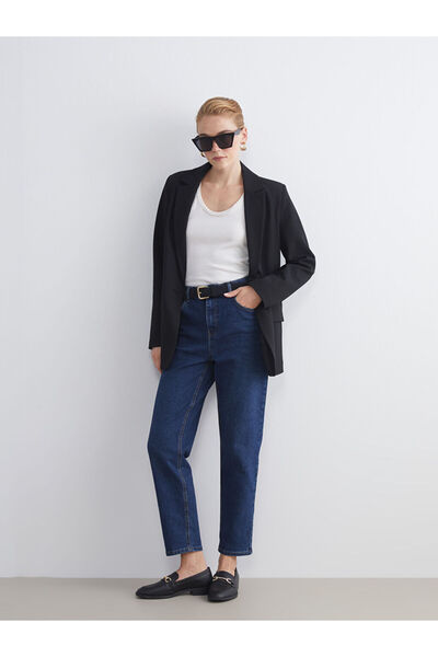 LC Waikiki بنطال جينز نسائي من Indigo Mom Fit