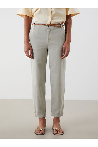 LC Waikiki Carrot Fit Women's Jean Trousers with Belt
