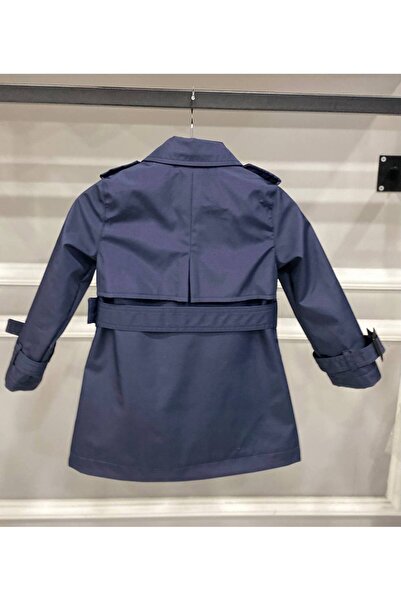 STYLENEST KIZ ÇOCUK TRENÇKOT LACİVERT TRENÇKOT YAĞMURLUK