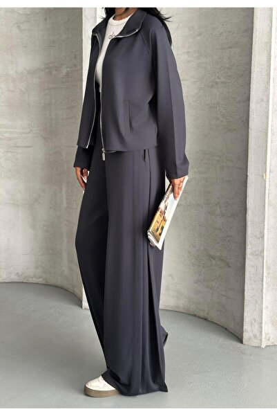 FERZOLAİO Full Zipper Anthracite Double Suit