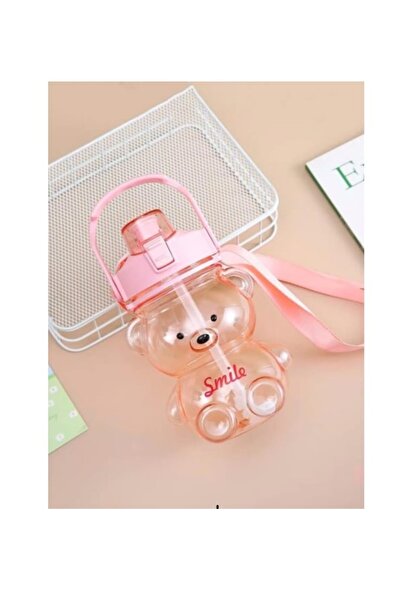 MUBX Smile Teddy Bear 800ml Water Bottle Water Bottle Water Bottle Bpa Free Water Bottle (with Sticker Gift)