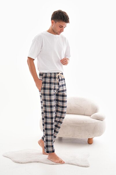 HG MODA Ανδρική φόρμα πιτζάμα με καρό σχέδιο Unisex