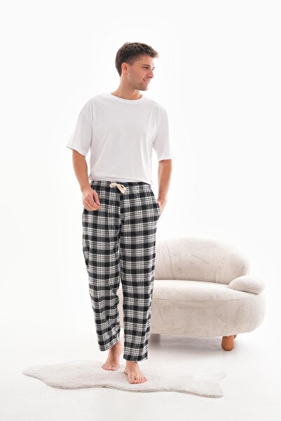 HG MODA Ανδρική φόρμα πιτζάμα με καρό σχέδιο Unisex