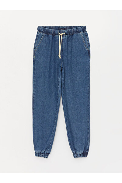 LC Waikiki Dámske džínsové nohavice Indigo Jogger s elastickým pásom