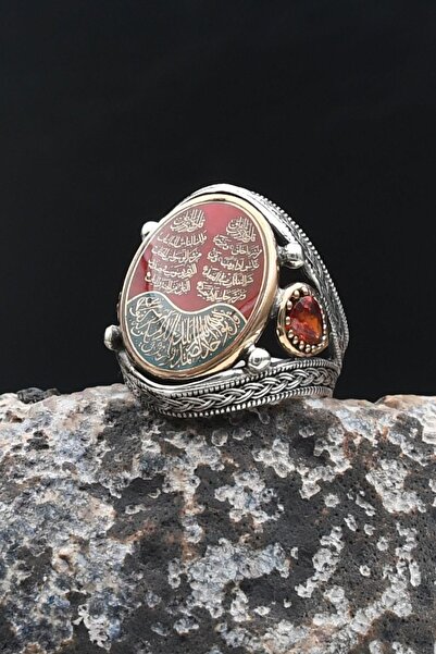 Prestige Nas Ve Felak Ve Ihlas Sureleri 925 Ayar Gümüş Yüzük Mineli 902203