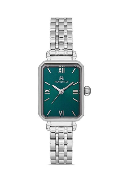 Momentus Cs223S-15Ss Rectangular Dial Steel Strap Steel Case 3 Atm Water Resi...