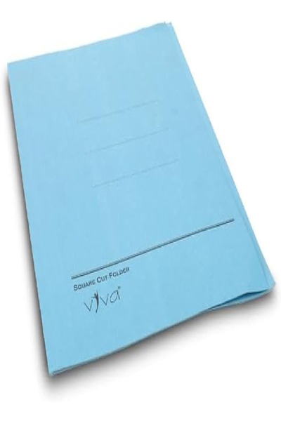 VİVA MX-V-F-05 Square Cut Folder – Blue Color Cardboard Flat File