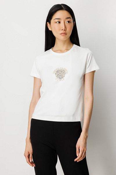 ON Short Sleeve Blouse with Stone Print on the Front